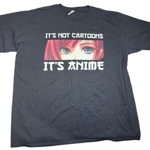 Anime Eyes Graphic Tee Black T Shirt Black Comic Art Cartoons XL Girl Whimsigoth